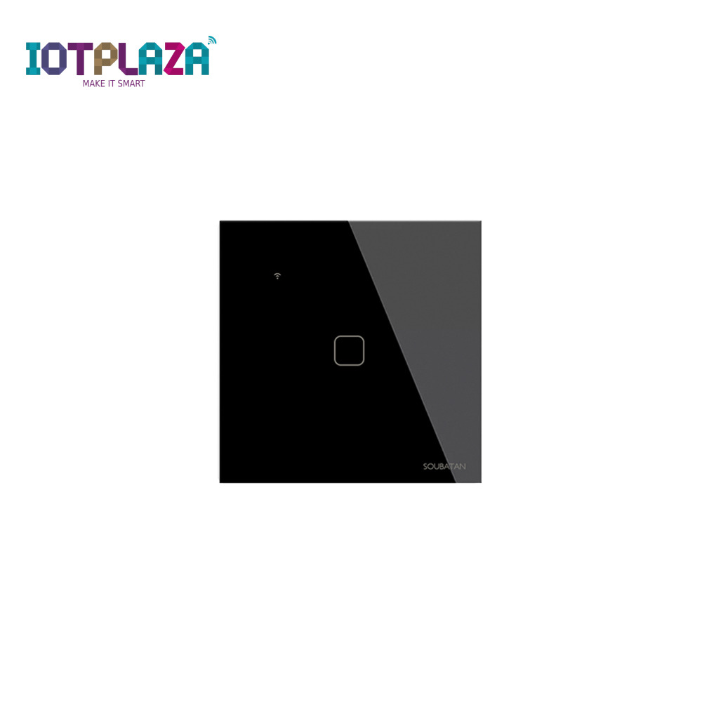 1pol-black-no-frame کلید یک پل هوشمند - کلید 1 پل لمسی غیر هوشمند سری ECO